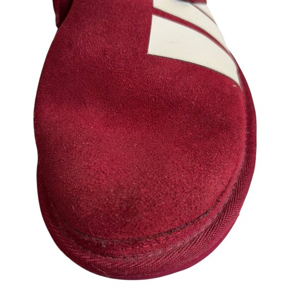 UGG Neumel Chopd boots size 9 Rich Red suede white logo lace up ankle booties - Picture 11 of 13